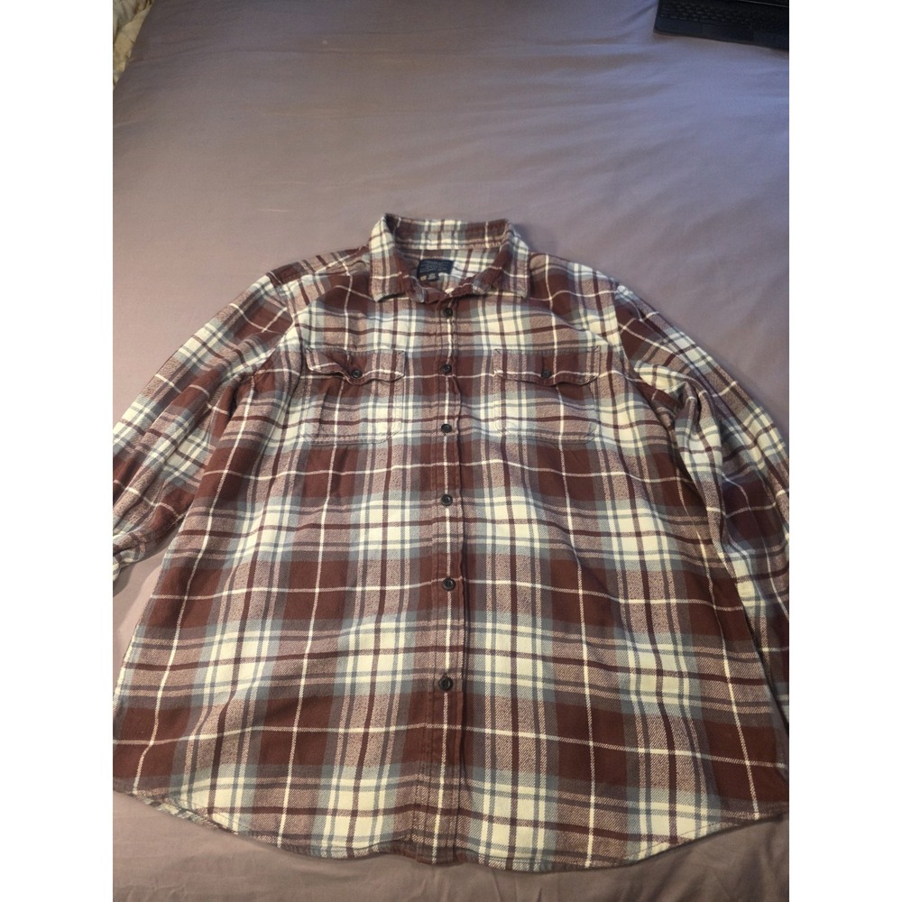 American Eagle Outfitters Men's XXL Super Soft Plaid Flannel Cotton Button-Up